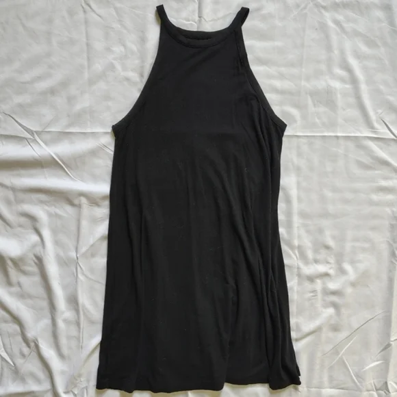 Old Navy Women's Small High-Neck Rib-Knit Black Swing Dress - Picture 6 of 6